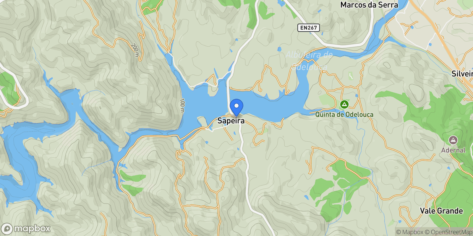 Map showing Sao Marcos da Serra, Algarve, Portugal.