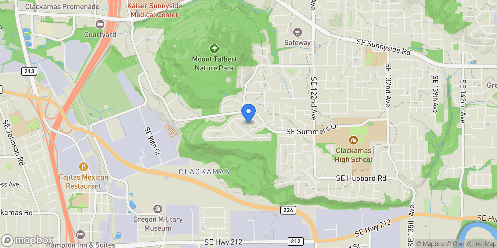 Map showing 14341 SE Terrace Dr, Clackamas, OR 97015, Clackamas, Oregon, United States.
