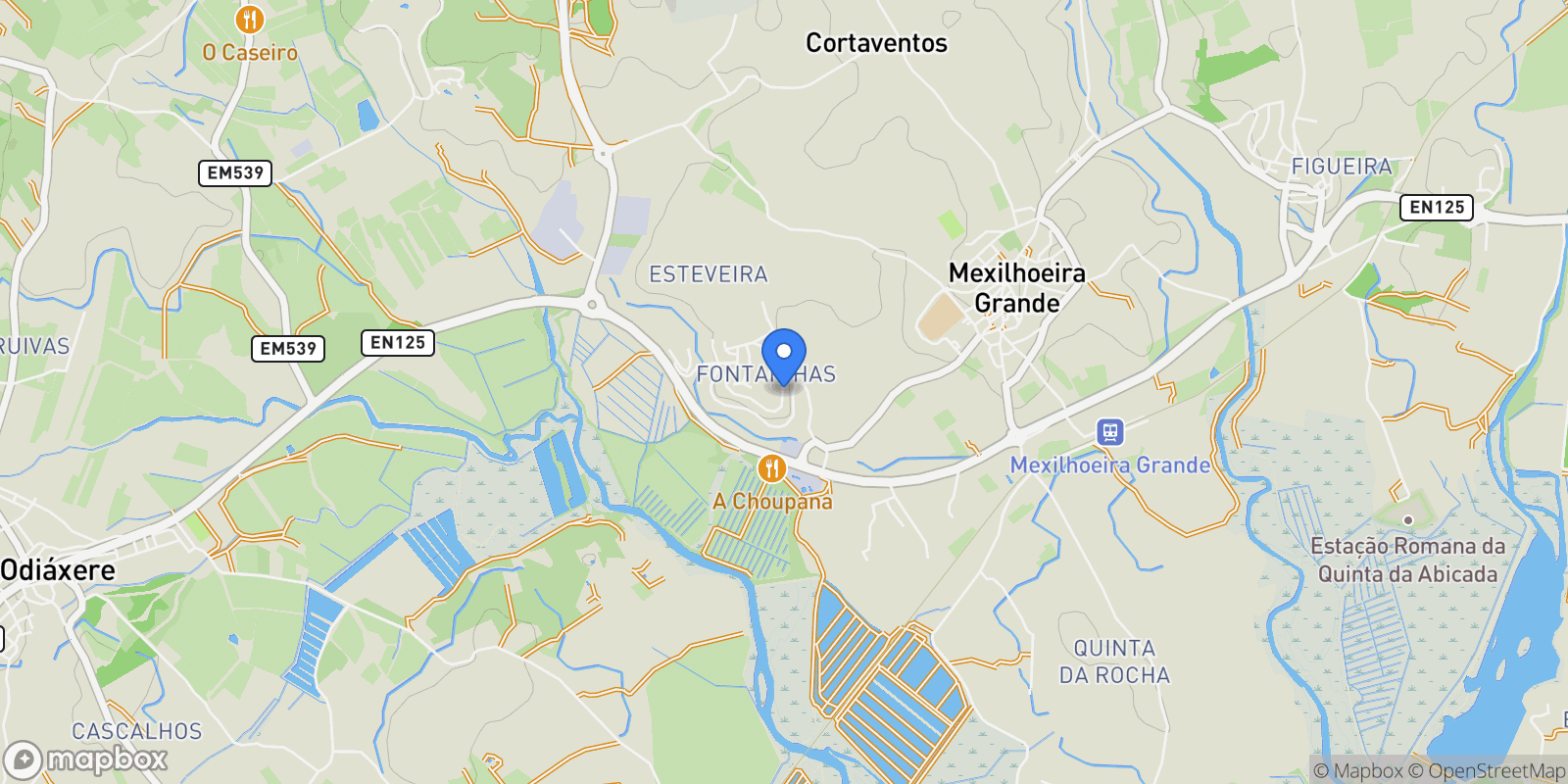 Map showing Mexilhoeira Grande, Algarve, Portugal.