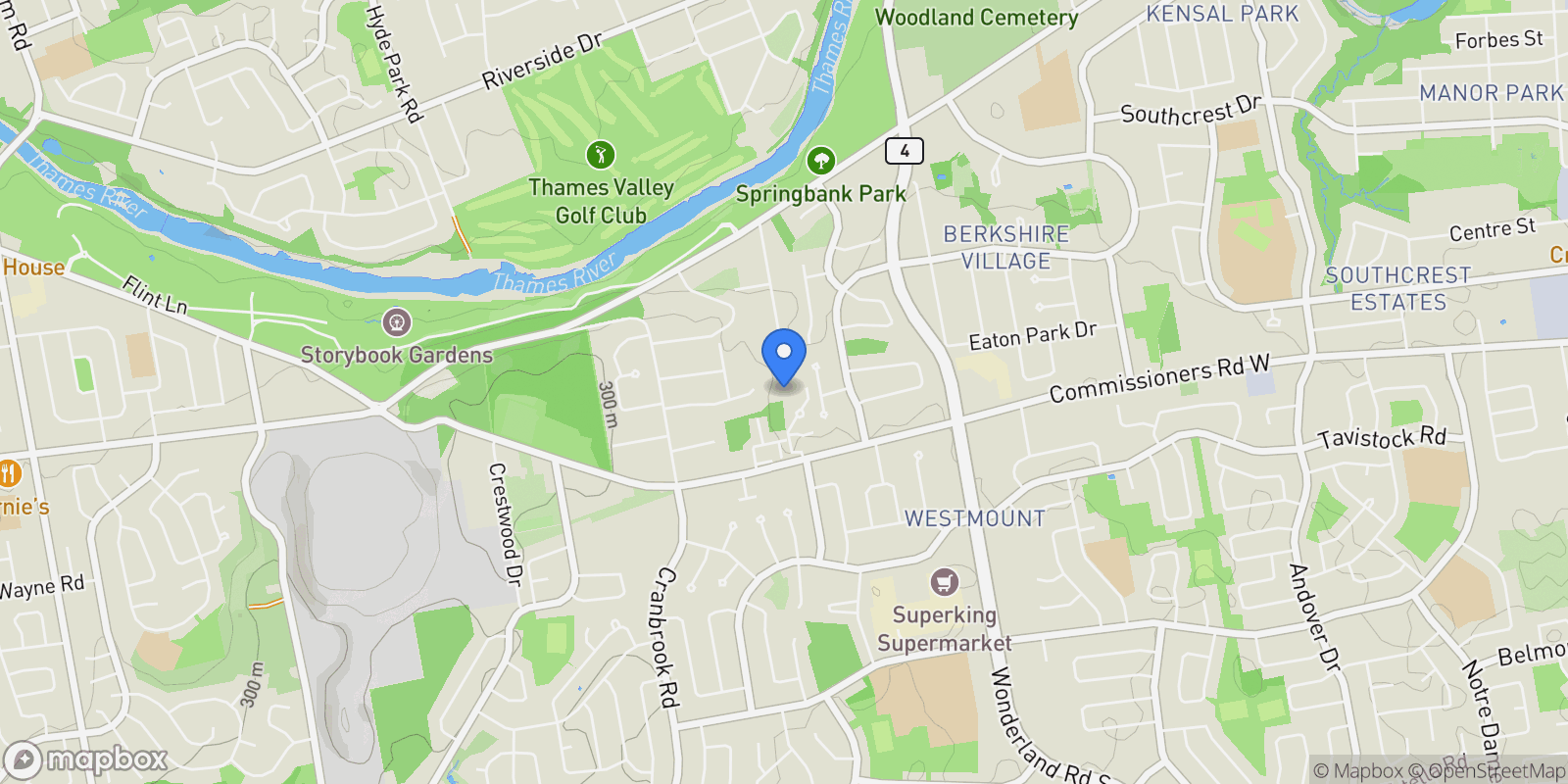 Map showing 515 Jarvis Street, London South, ON N6K 1X3, London, Ontario, Canada.