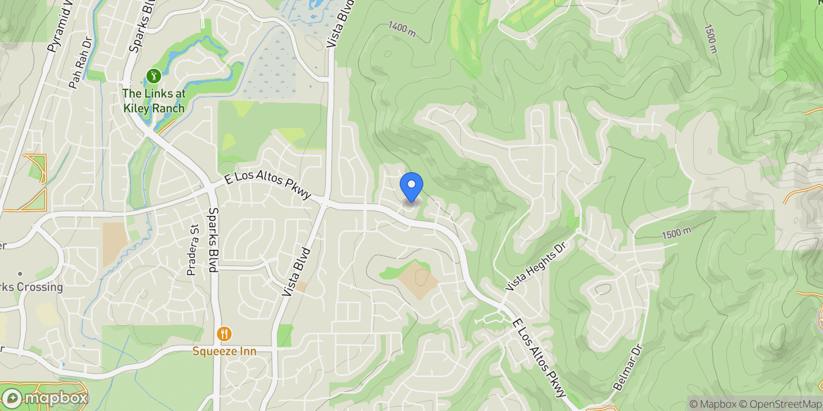 Map showing 1716 Canyon Terrace Drive, Sparks, NV 89436, Sparks, Nevada, United States.