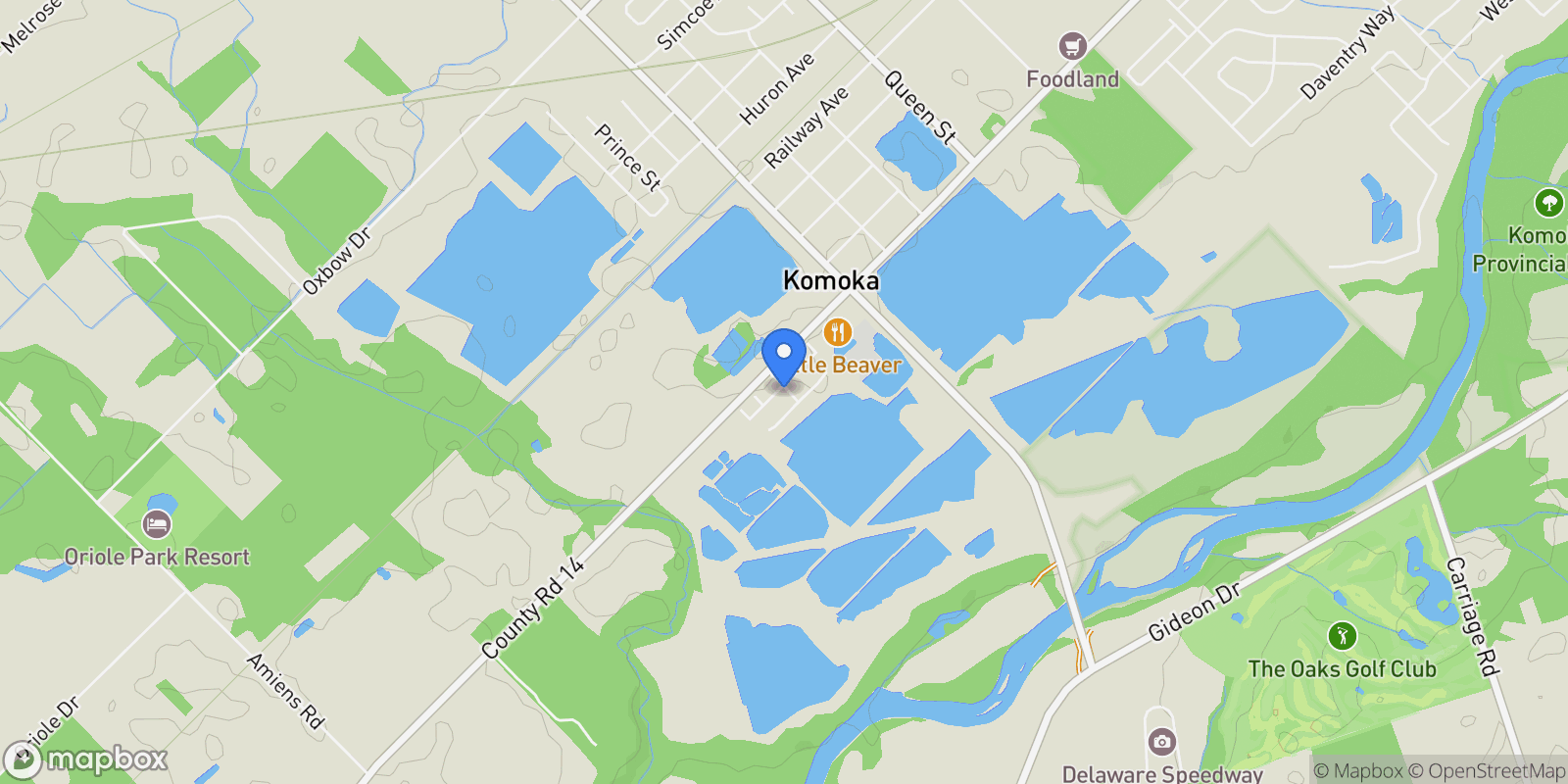 Map showing 9861 Glendon Drive #202, Middlesex Centre, ON N0L 1R0, Komoka, Ontario, Canada.
