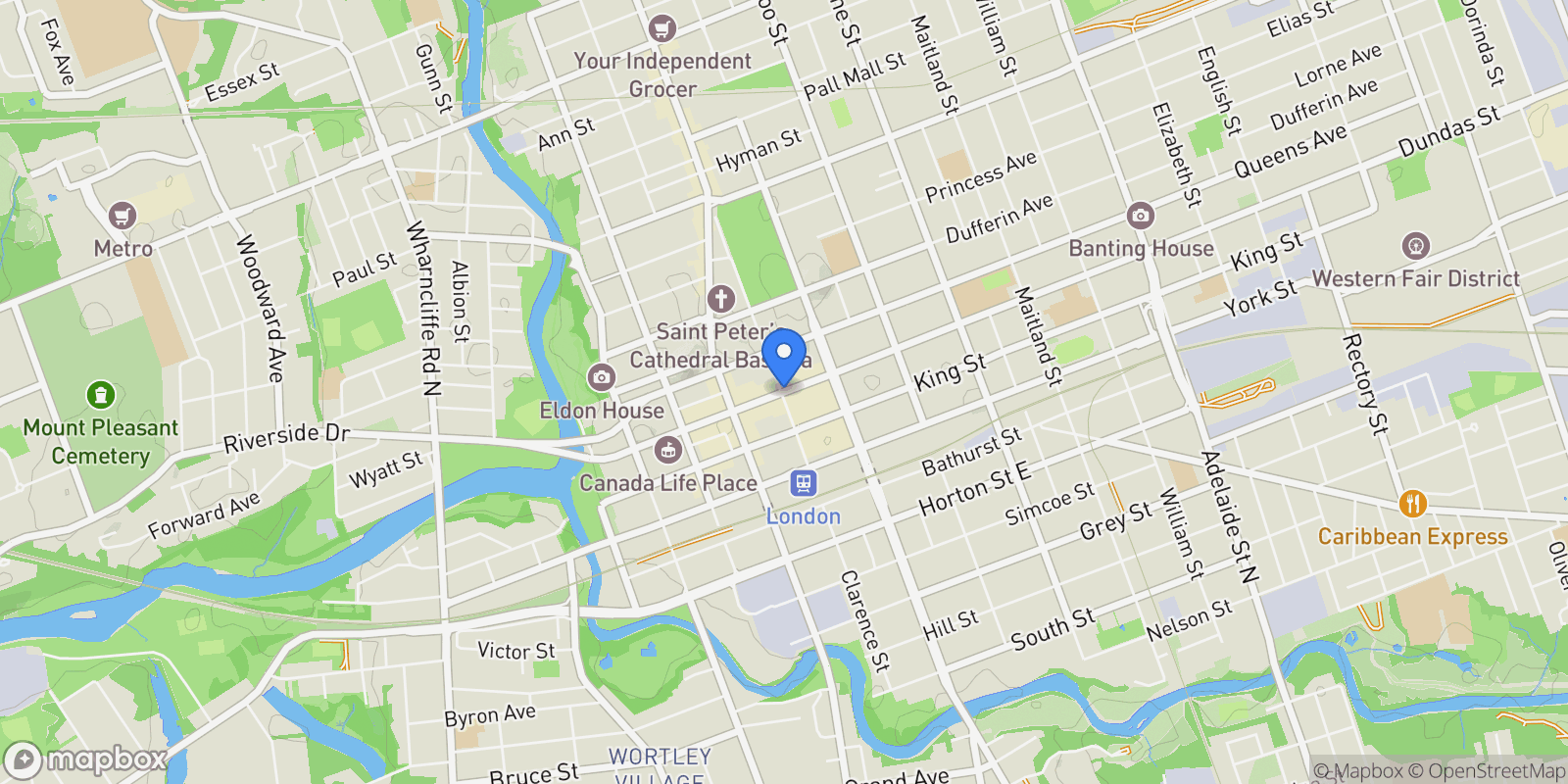 Map showing 649 Valleystream Walk, London North, ON N6G 3X8, London, Ontario, Canada.