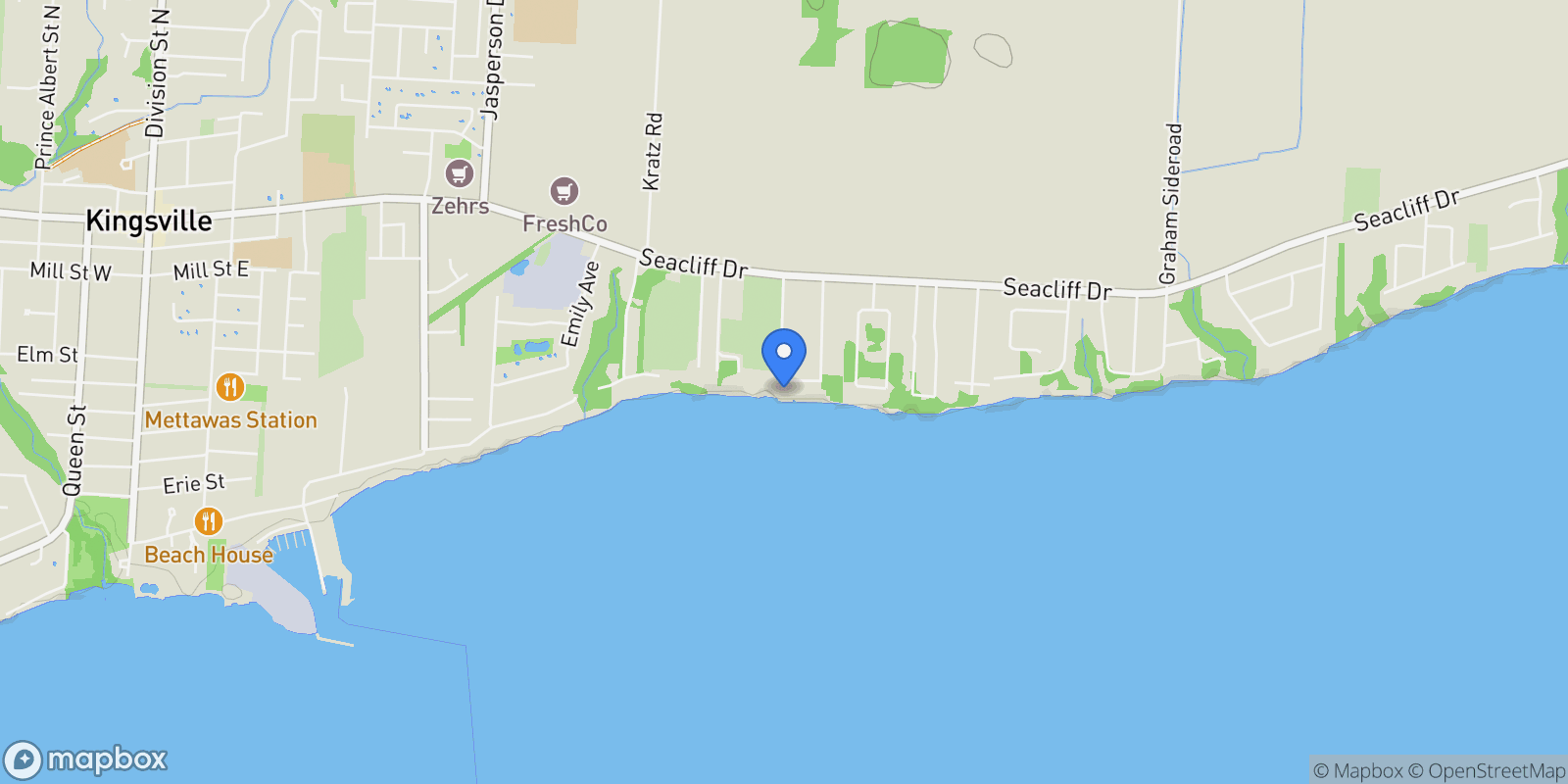 Map showing 659 MCCRACKEN, Kingsville, ON N9Y 2N9, Kingsville, Ontario, Canada.