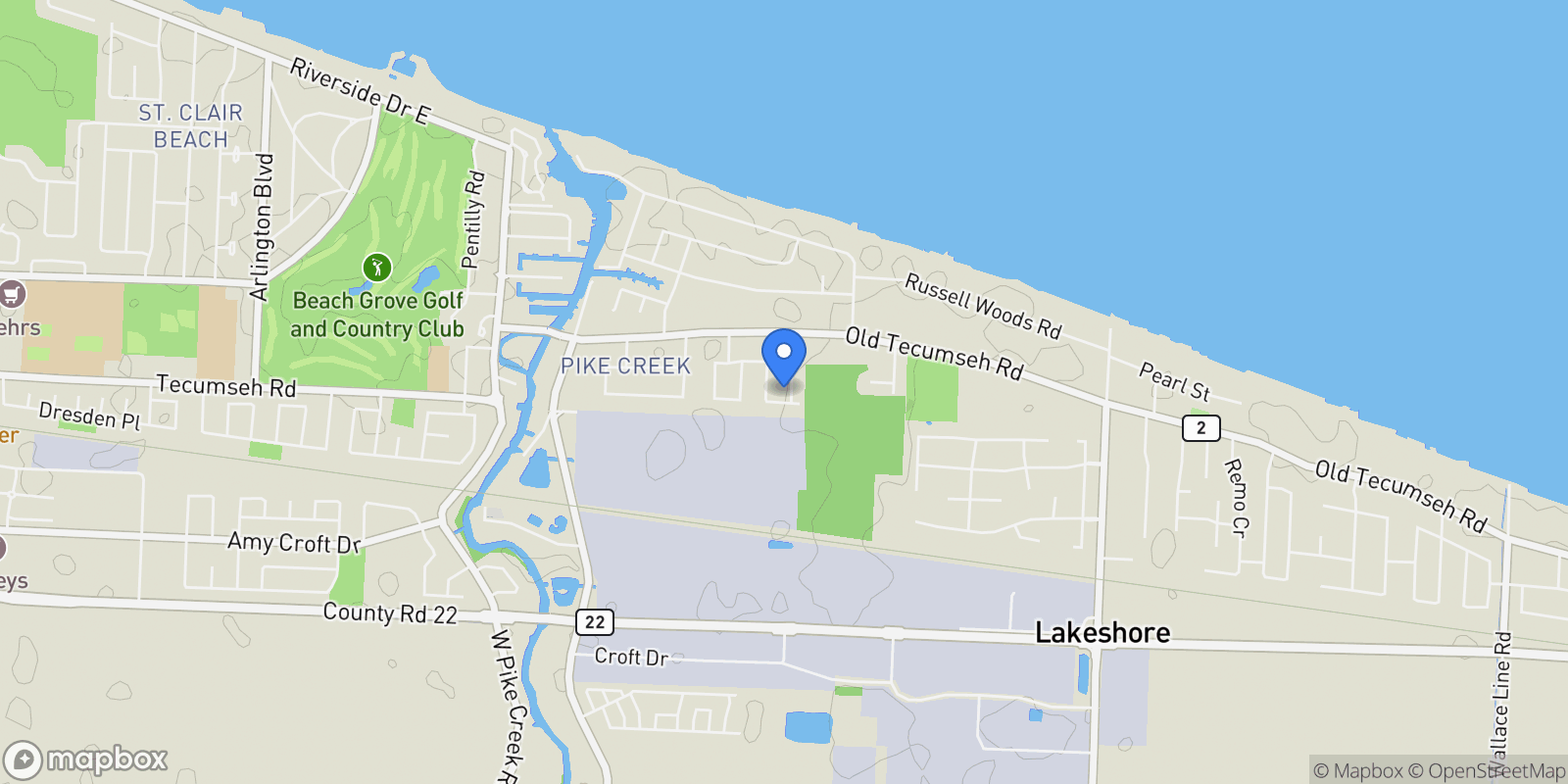 Map showing 359 JORDAN Lane, Lakeshore, ON N8N 5E9, Windsor, Ontario, Canada.