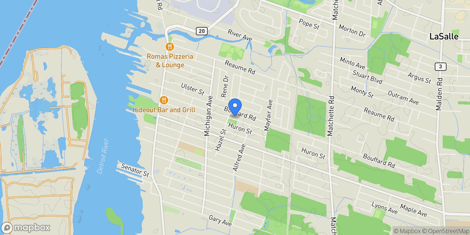 Map showing 425 Superior, LaSalle, ON N9J 3Z5, LaSalle, Ontario, Canada.
