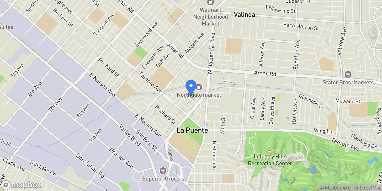 Map showing 15416 Giordano Street, La Puente, CA 91744, La Puente, California, United States.