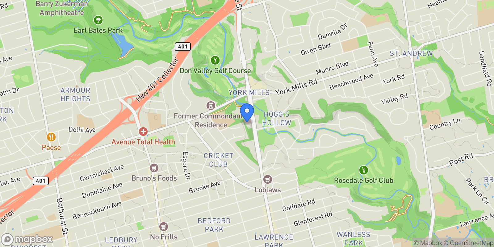 Map showing 507 - 3900 Yonge Street, Toronto, Ontario, Canada.