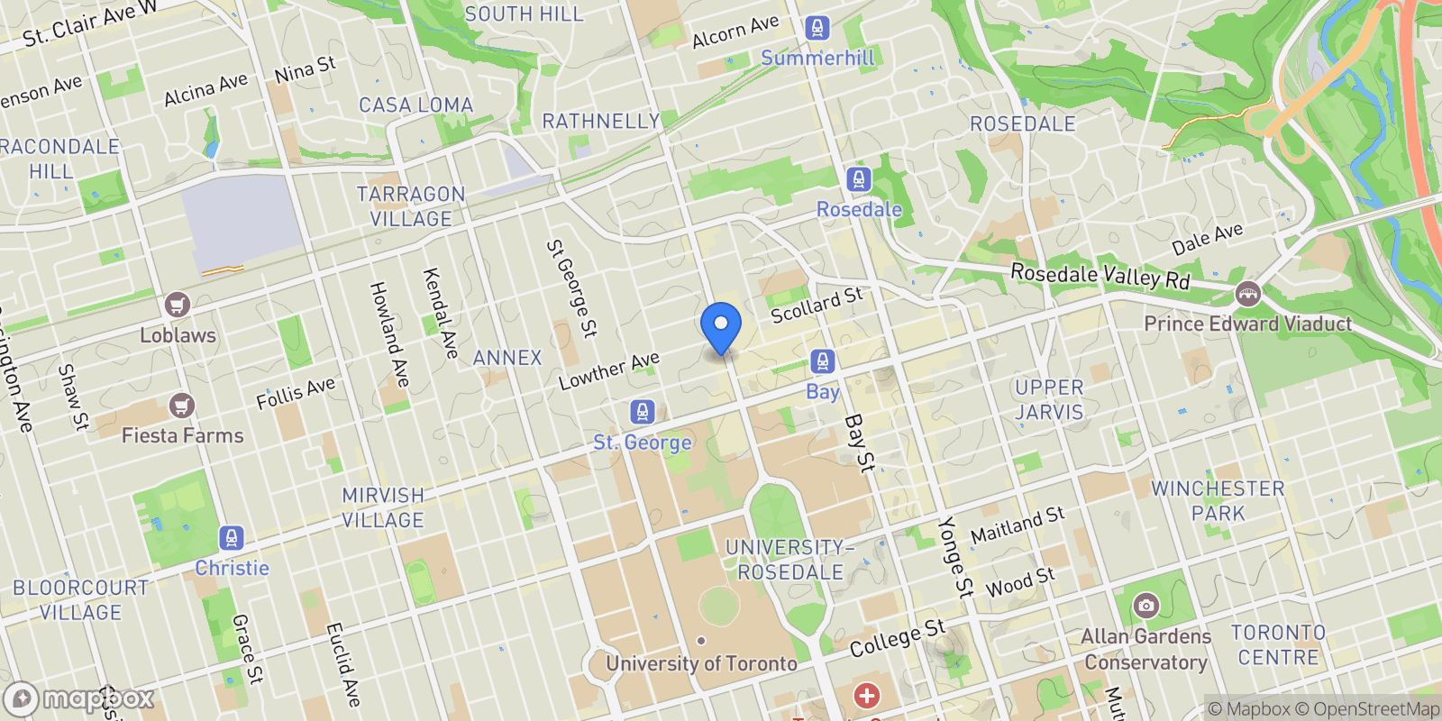 Map showing 304 - 38 Avenue Road, Toronto, Ontario, Canada.