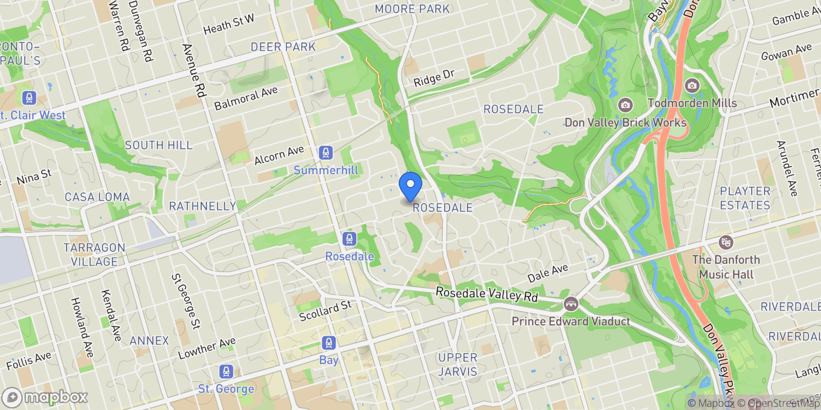 Map showing TH6 - 94 Crescent Road, Toronto, Ontario, Canada.