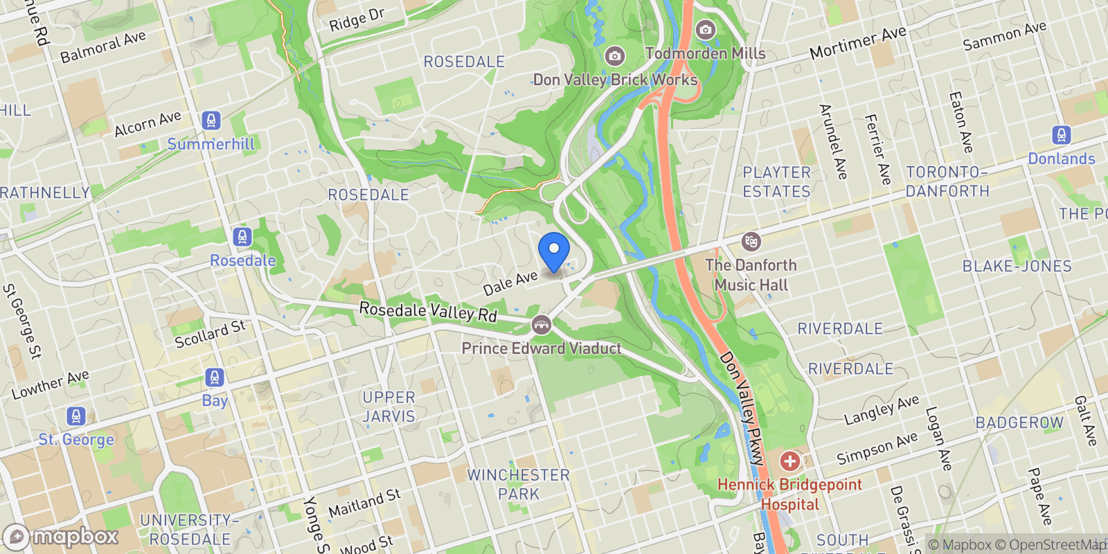 Map showing 20 McKenzie Avenue, Toronto, Ontario, Canada.
