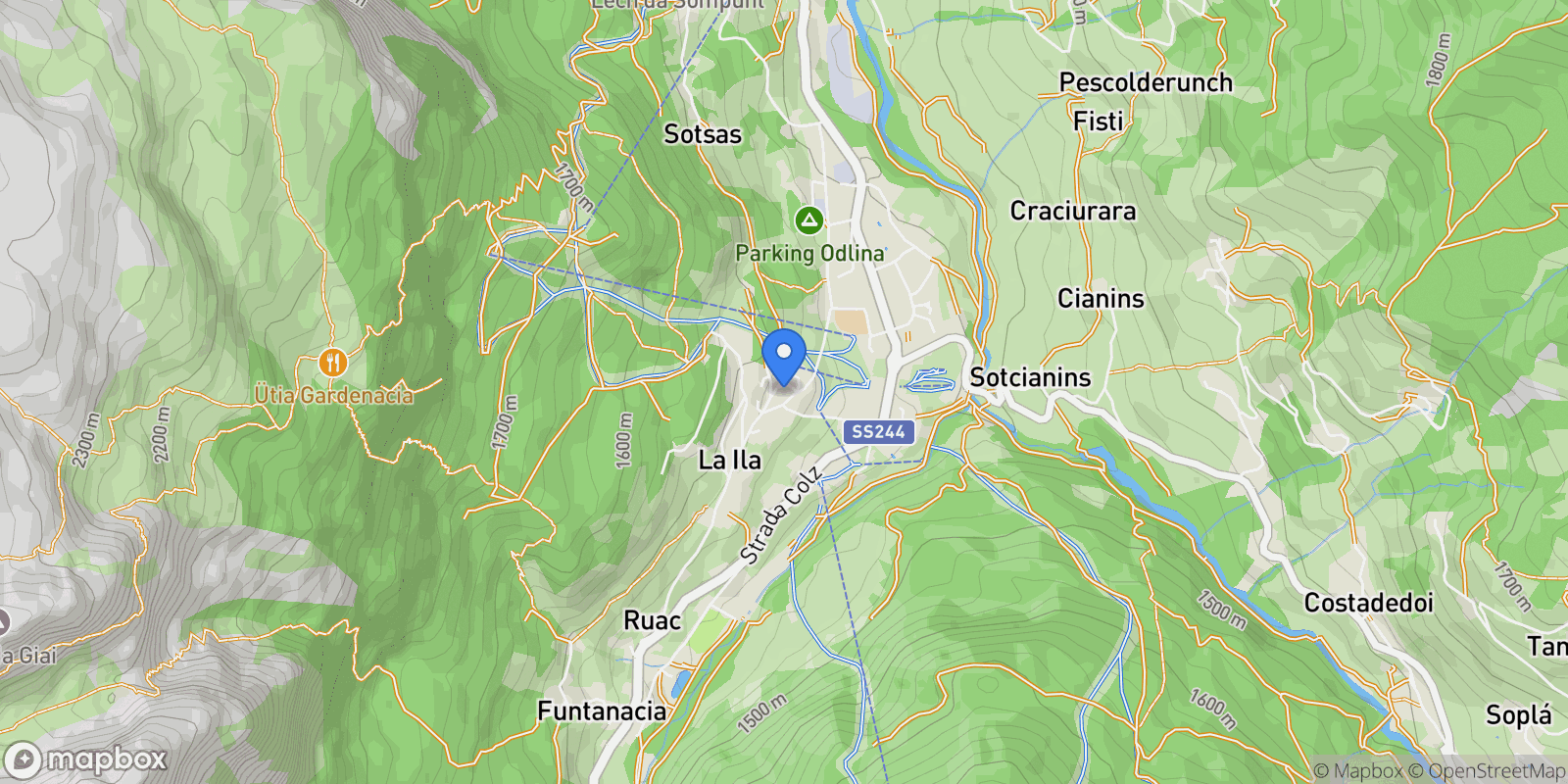 Map showing La Villa, Autonomous Province of Bolzano – South Tyrol, Italy, La Villa, Trentino-South Tyrol, Italy.