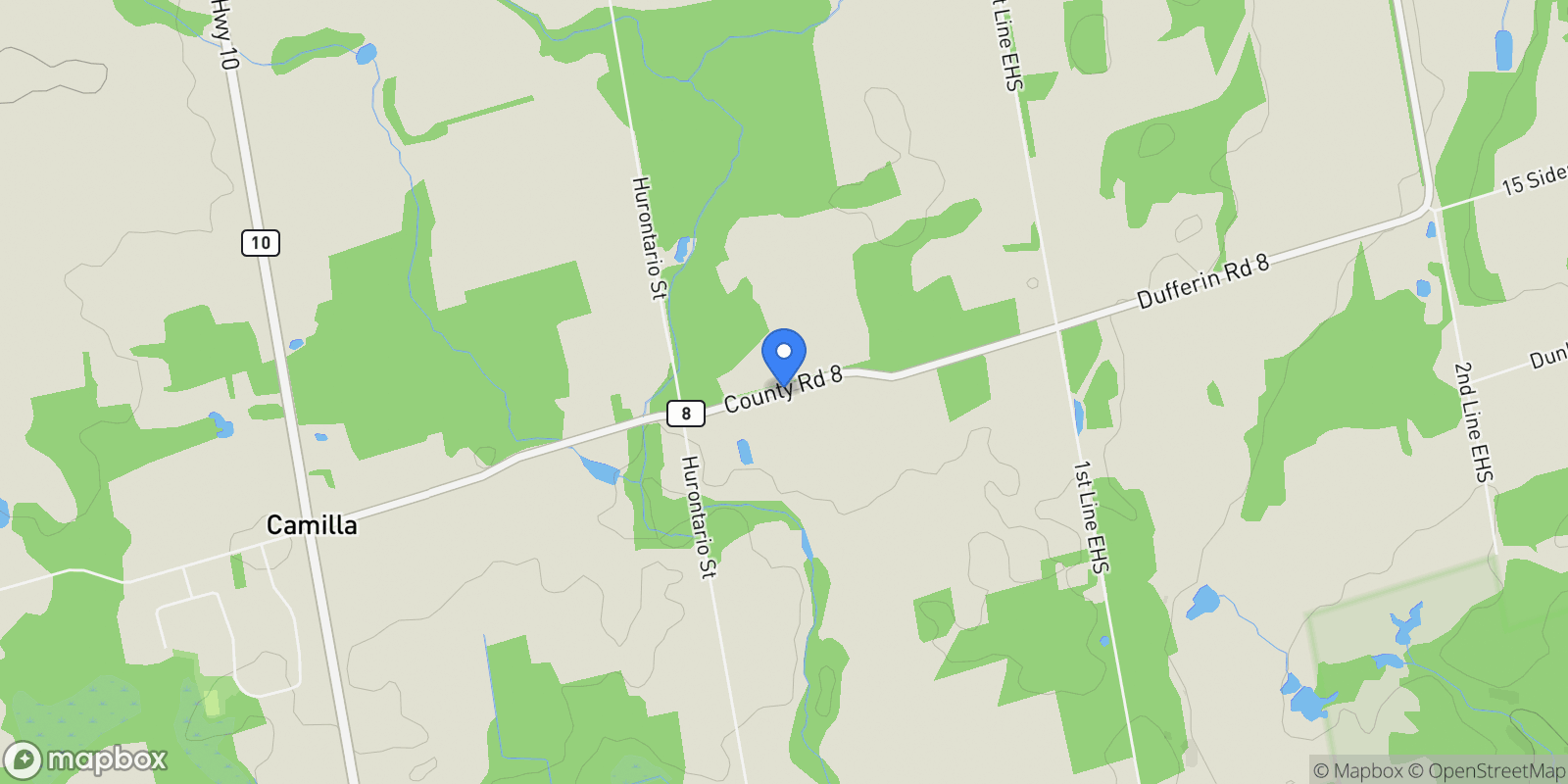 Map showing 347036 Mono Centre Road, Mono, Ontario, Canada.