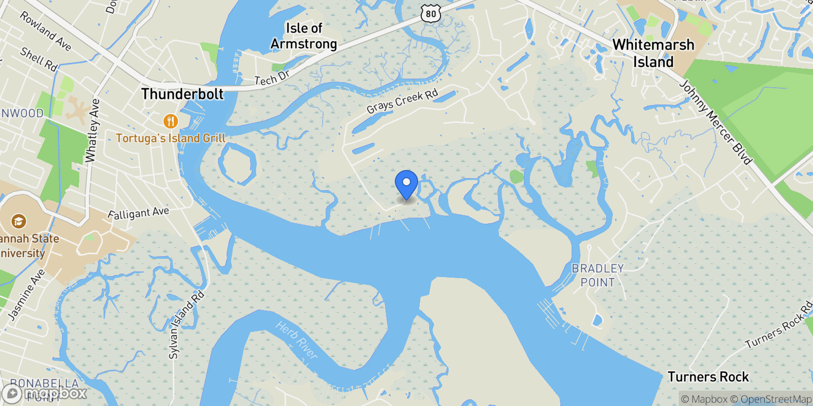 Map showing 9 Longbridge Road, Savannah, Georgia, United States.