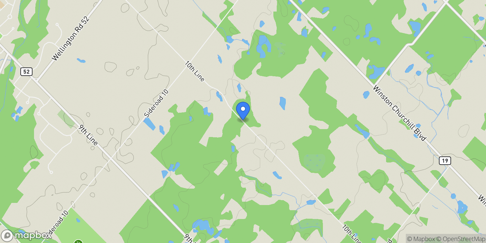 Map showing 5241 Tenth Line, Erin, Ontario, Canada.