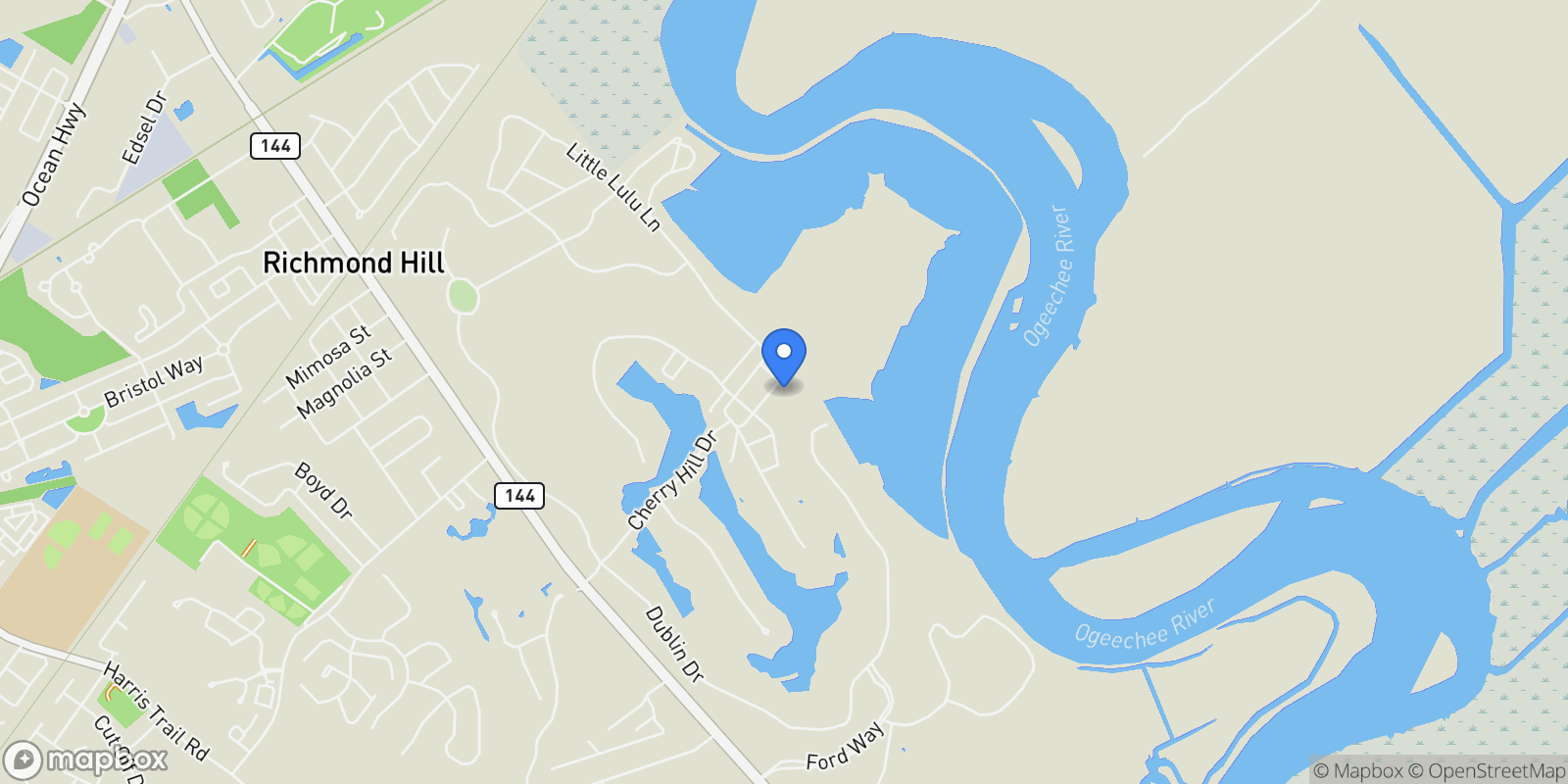 Map showing 170 Cherry Laurel Way, 31324, Georgia, United States.