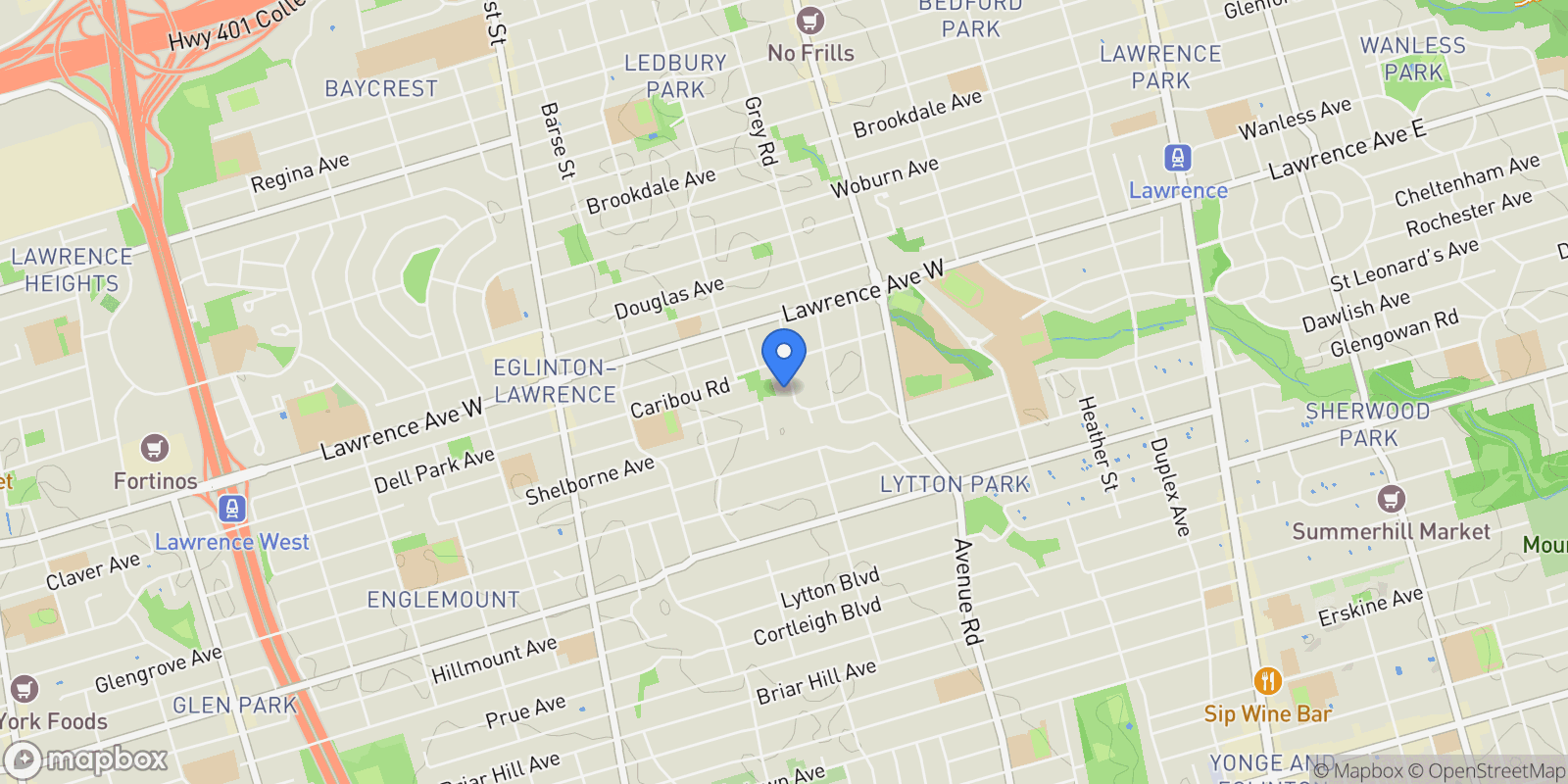 Map showing 69 Otter Crescent, Toronto, Ontario, Canada.