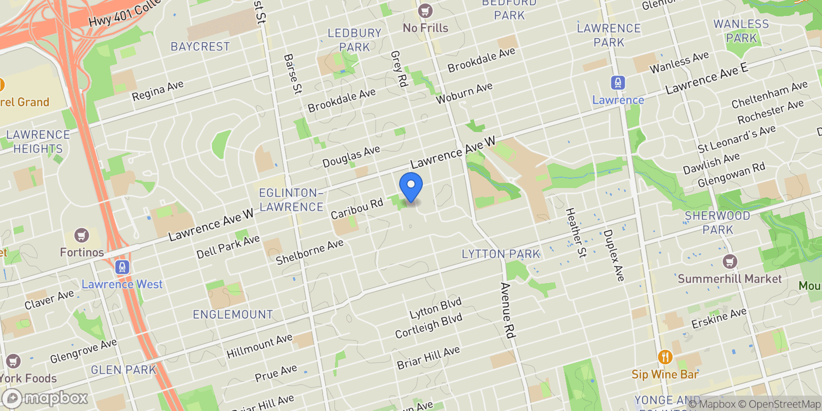 Map showing 69 Otter Crescent, Toronto, Ontario, Canada.