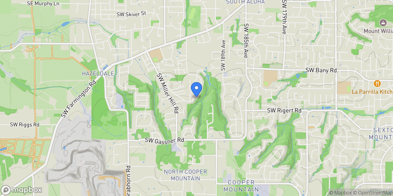 Map showing 7766 SW BAYBERRY DR, Beaverton, OR 97007, Beaverton, Oregon, United States.