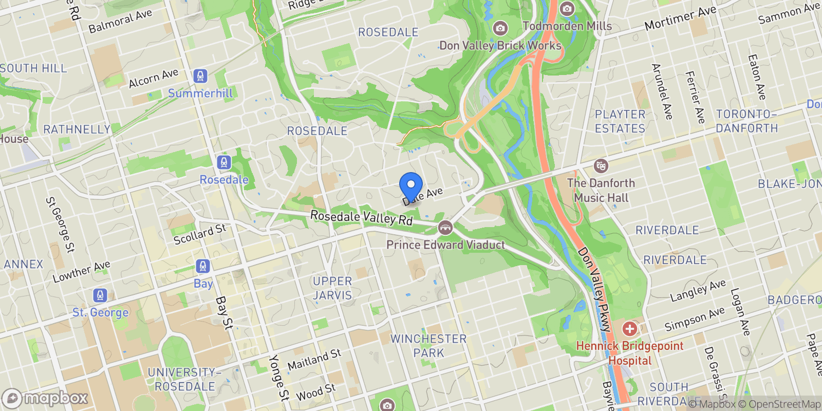 Map showing 106 - 7 Dale Avenue, Toronto, Ontario, Canada.