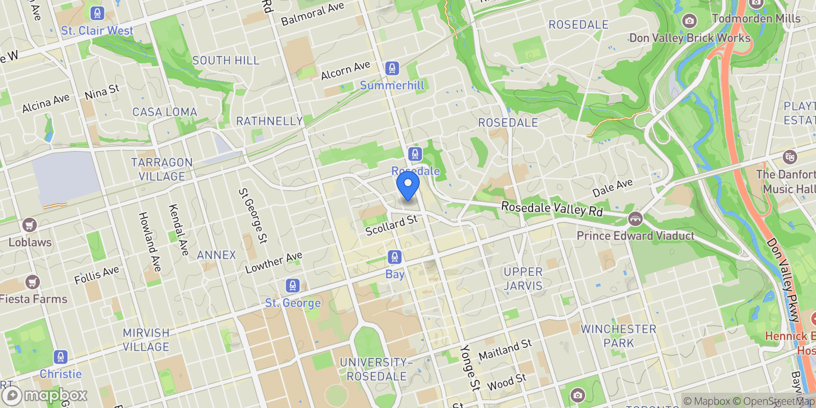 Map showing 606 - 15 Mcmurrich Street, Toronto, Ontario, Canada.