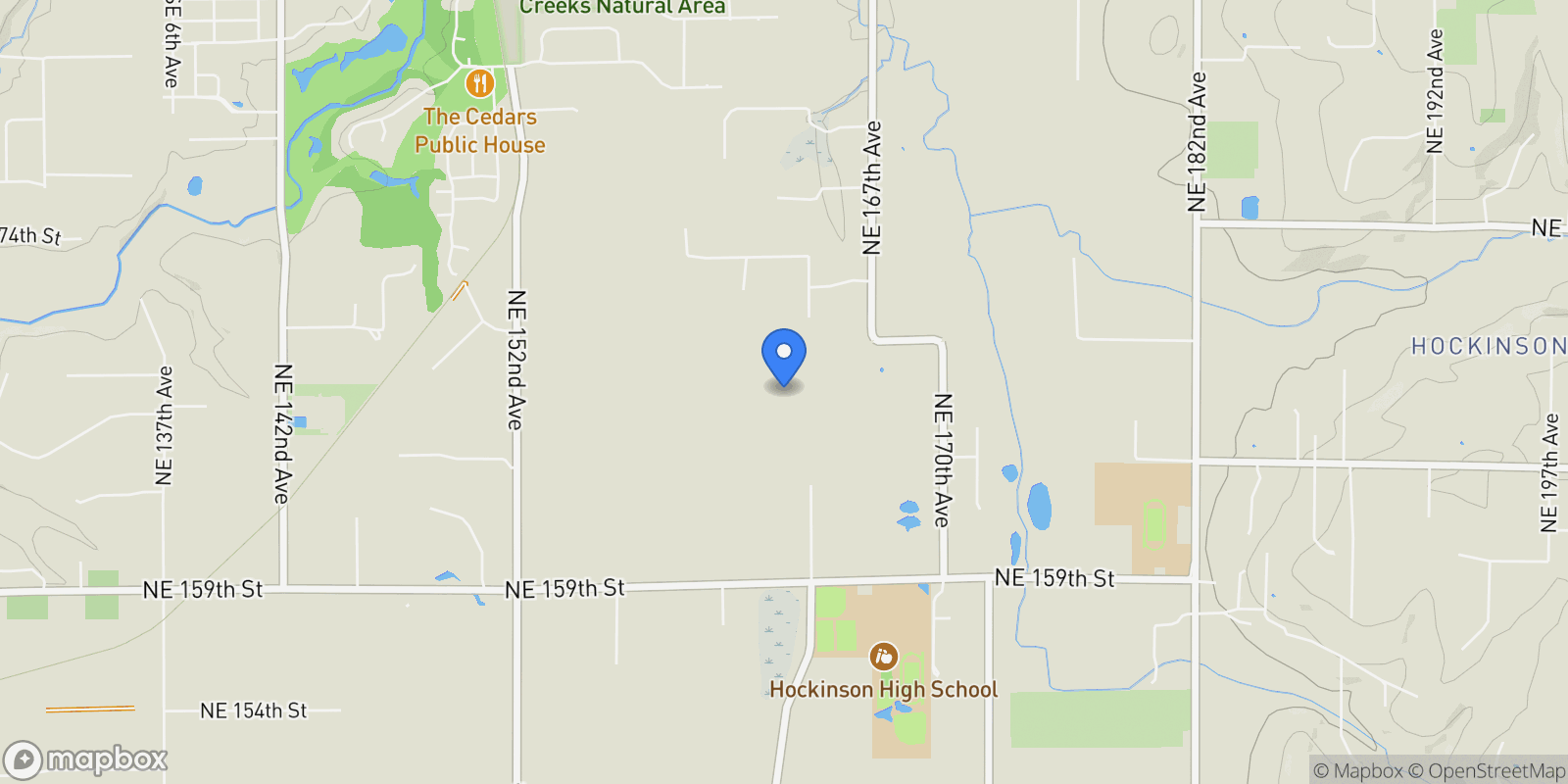Map showing 16316 NE 167TH AVE, Brush Prairie, WA 98606, Brush Prairie, Washington, United States.