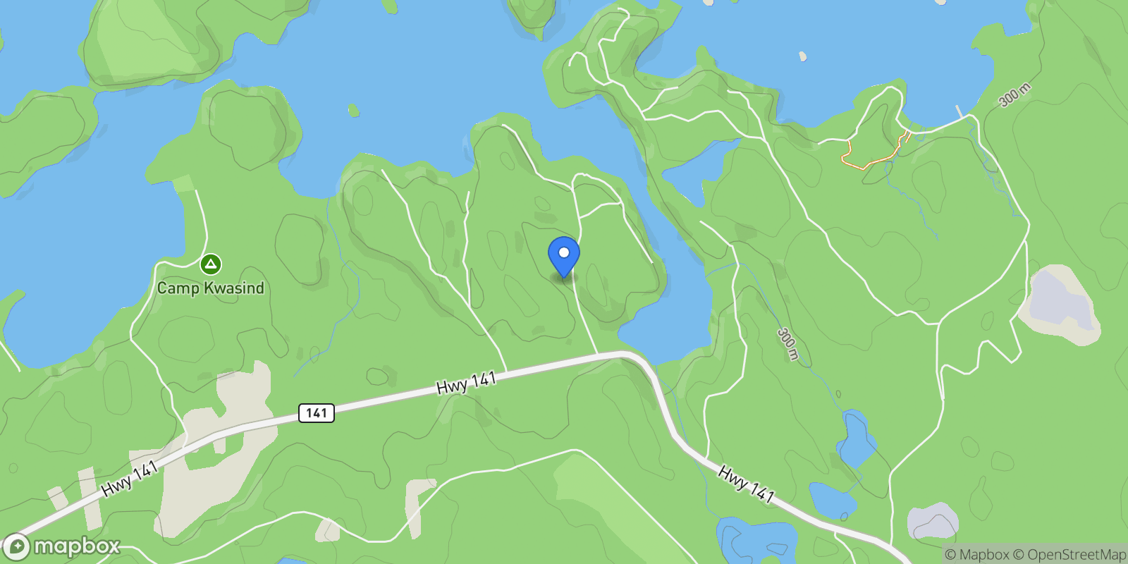 Map showing 1037 Skeleton Lake 3 Road, Windermere, Ontario, Canada.