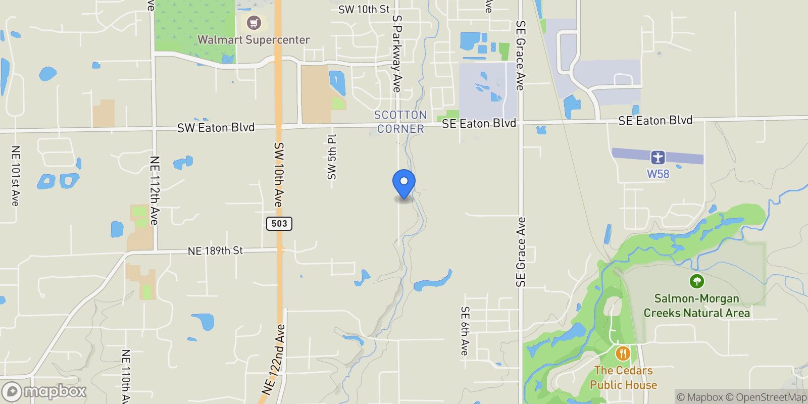 Map showing 2511 S PARKWAY AVE, Battle Ground, WA 98604, Battle Ground, Washington, United States.