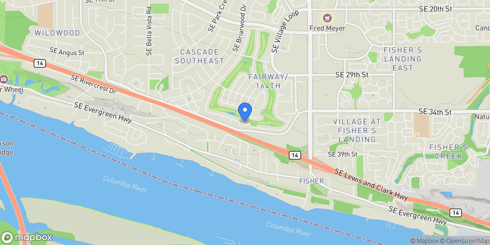 Map showing 15516 SE 35TH ST, Vancouver, WA 98683, Vancouver, Washington, United States.