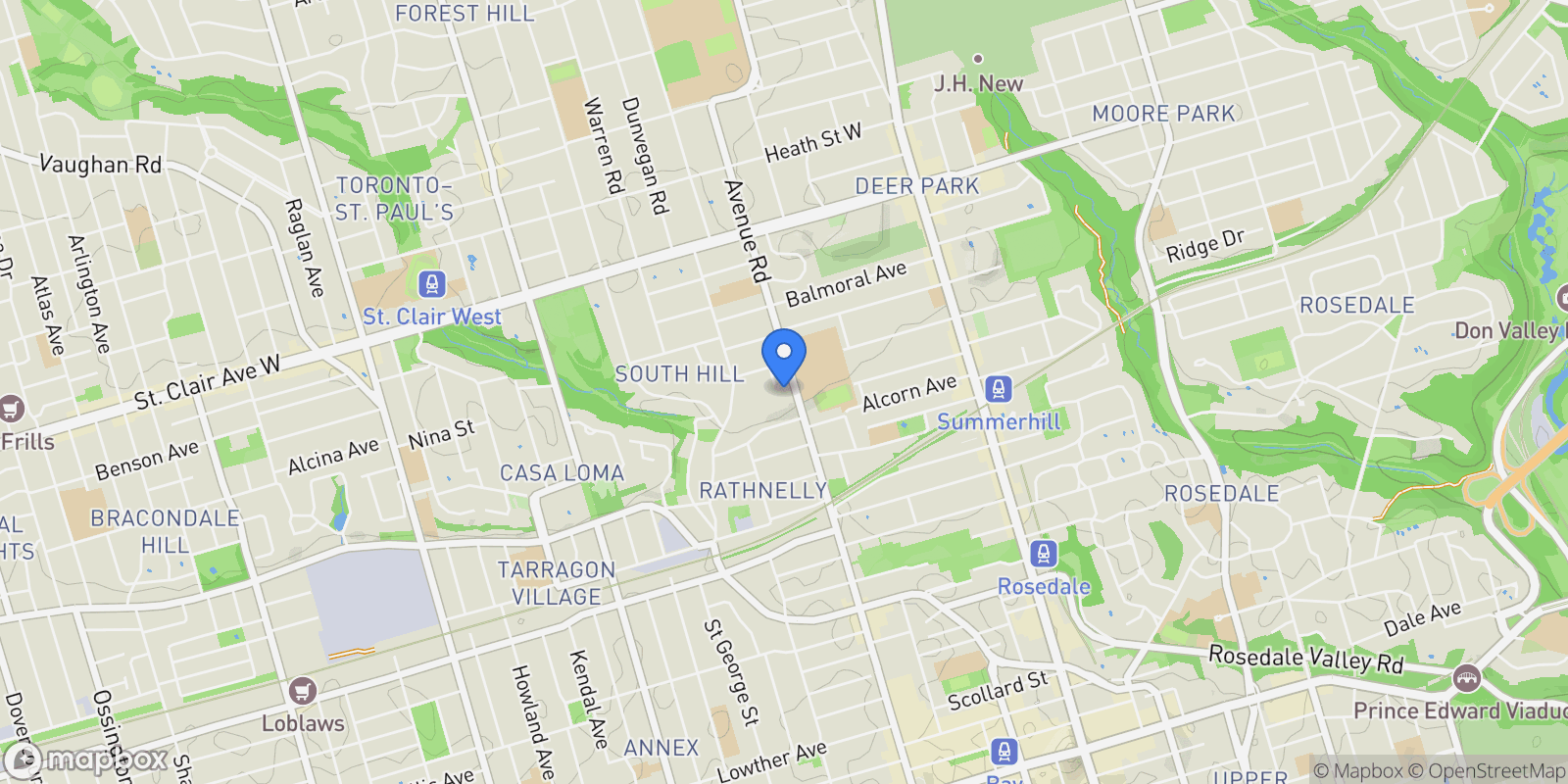 Map showing 720 - 1 Benvenuto Place, Toronto, Ontario, Canada.