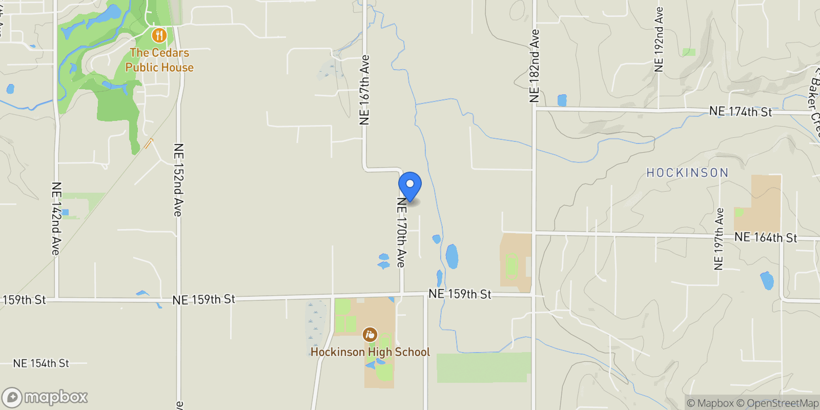 Map showing 16523 NE 170TH AVE, Brush Prairie, WA 98606, Brush Prairie, Washington, United States.