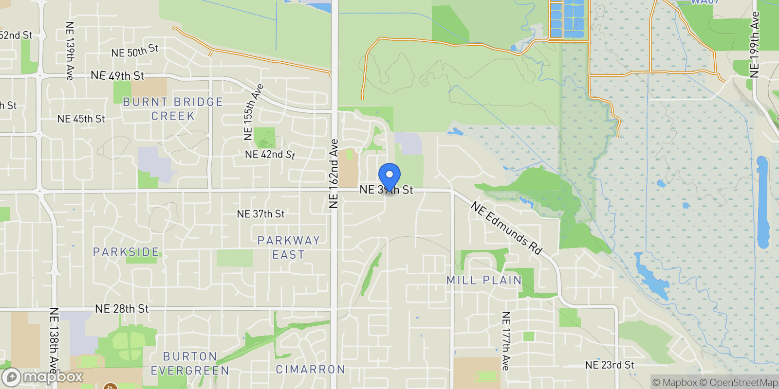 Map showing 3811 NE 166TH AVE, Vancouver, WA 98682, Vancouver, Washington, United States.
