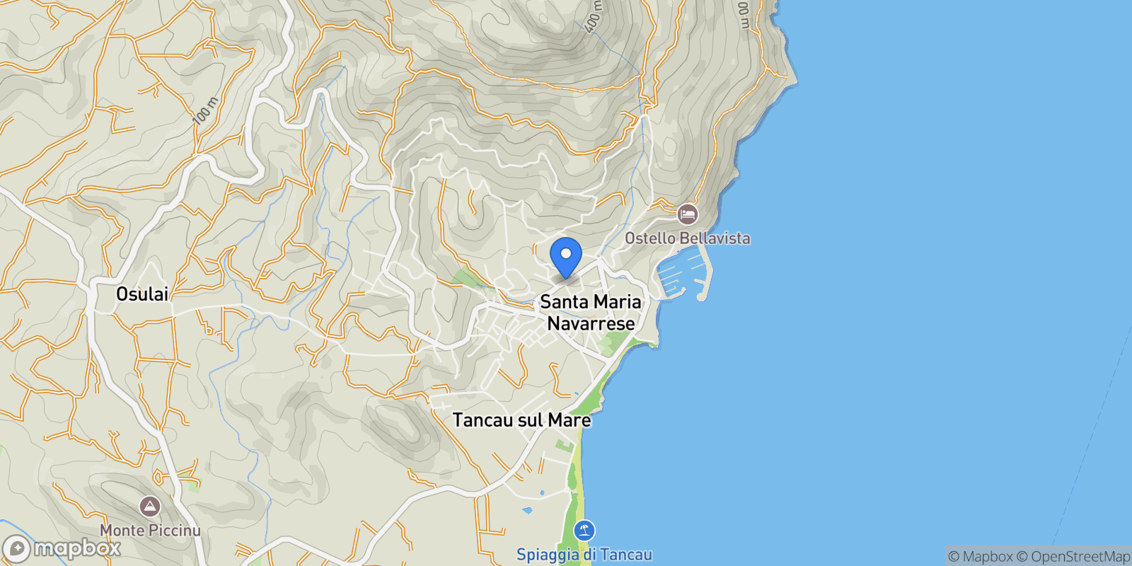 Map showing Via Biriala, 08040 Santa Maria Navarrese NU, Italy, Santa Maria Navarrese, Sardinia, Italy.