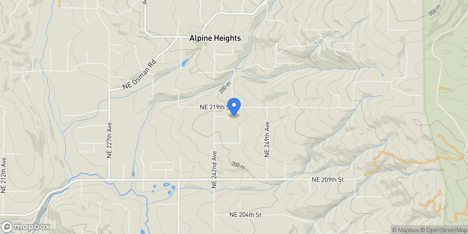 Map showing 24415 NE 219TH ST, Battle Ground, WA 98604, Battle Ground, Washington, United States.