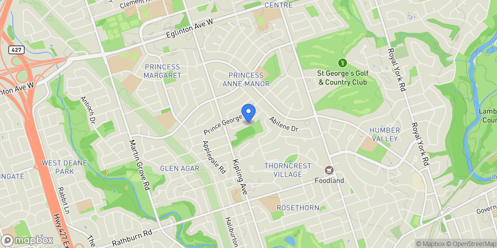 Map showing 19 Blair Athol Crescent, Toronto, ON, M9A 1X6, CANADA, Toronto, Ontario, Canada.