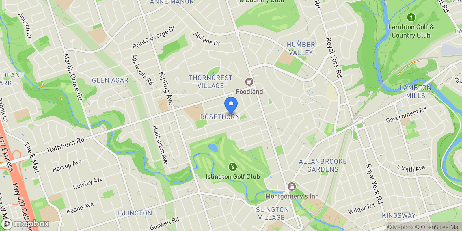 Map showing 24 CEDARLAND Drive, Toronto, ON, M9A 2K2, CANADA, Toronto, Ontario, Canada.