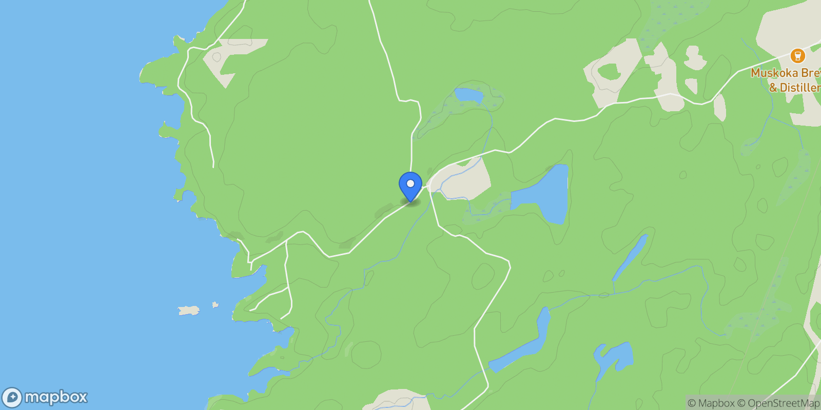 Map showing 1020 Ennis Bay Road, Bracebridge (Muskoka (N)), ON, P1P1R1, CANADA, Bracebridge, Ontario, Canada.