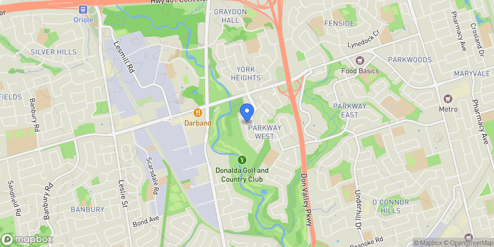 Map showing 29 Parmbelle Crescent, Toronto, ON, M3A 3G5, CANADA, Toronto, Ontario, Canada.