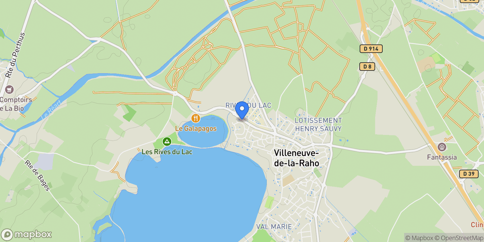 Map showing Villeneuve-de-la-Raho, Occitanie, France.