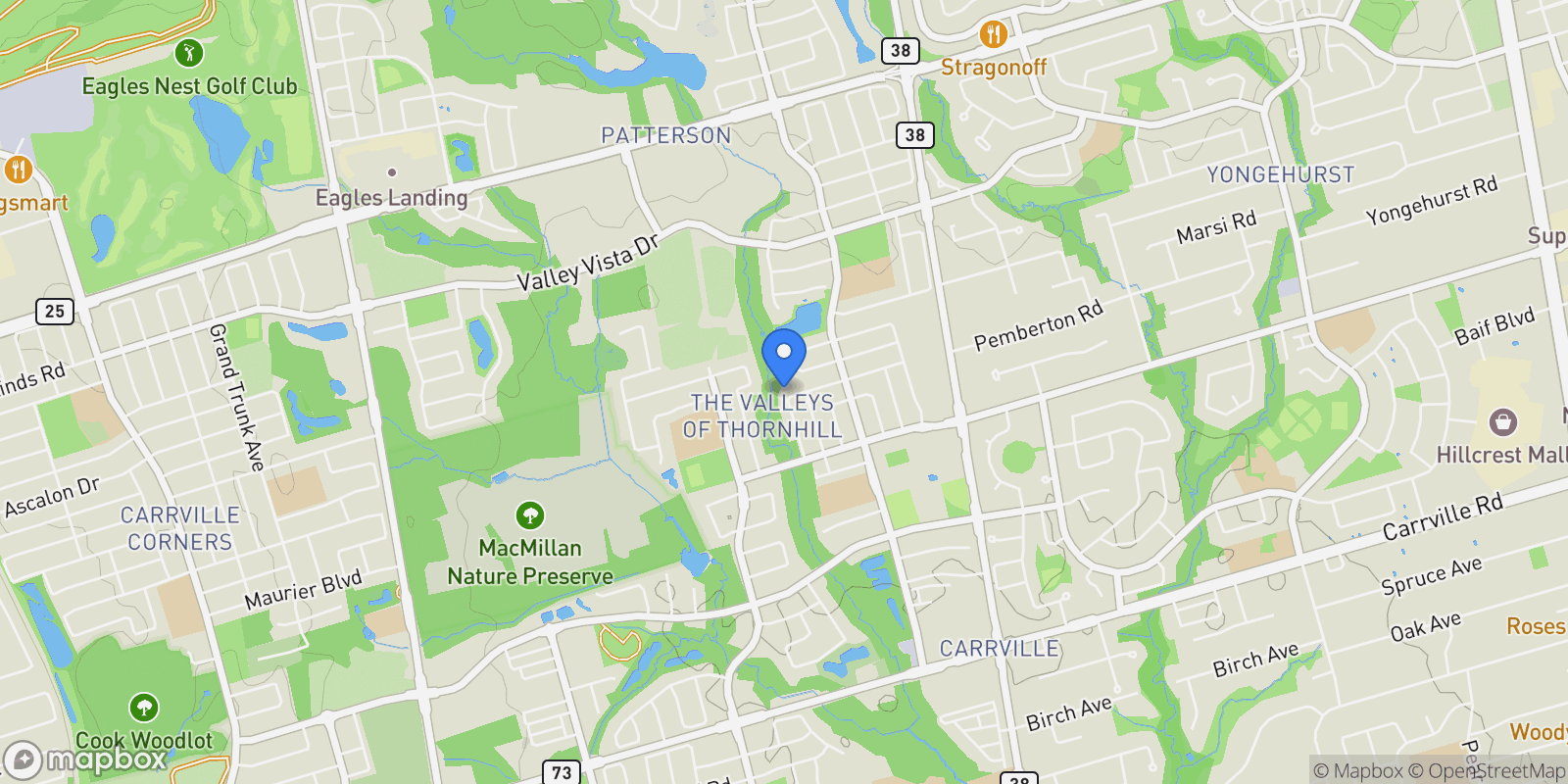 Map showing 74 Rumsey Road, Vaughan, ON, L6A 4L8, CANADA, Vaughan, Ontario, Canada.