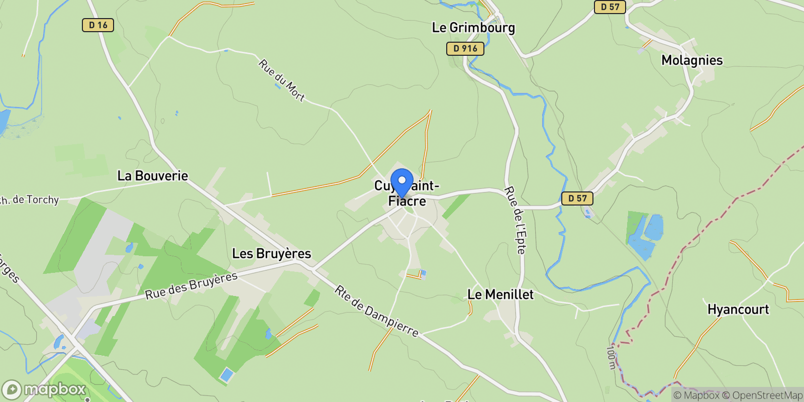 Map showing 0, Cuy-Saint-Fiacre, Normandy, France.
