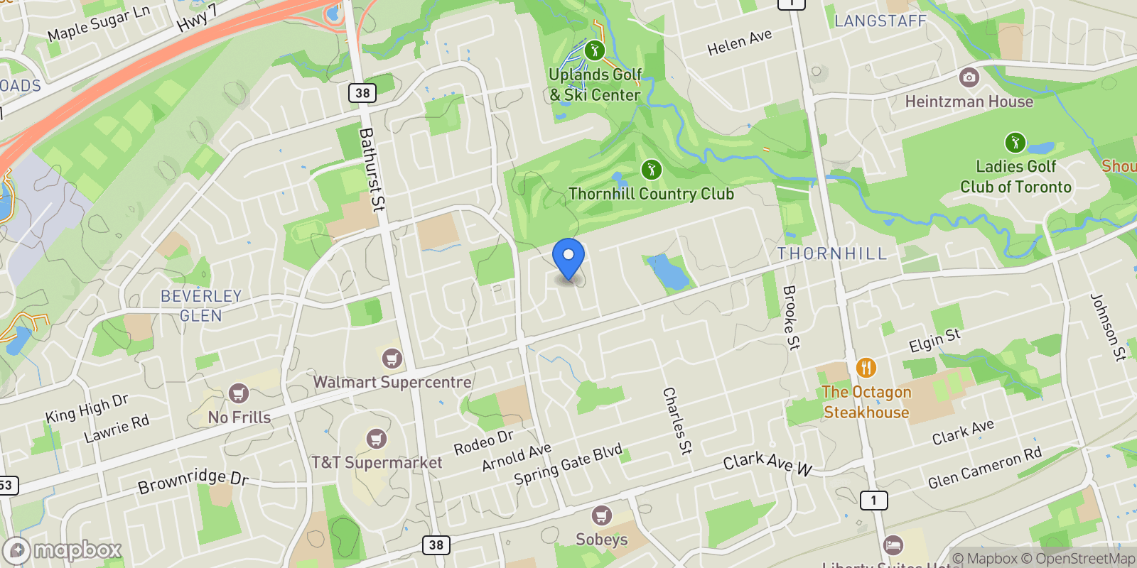 Map showing 71 GREEN ACRES ROAD, Vaughan (Uplands), ON, CANADA, Vaughan, Ontario, Canada.
