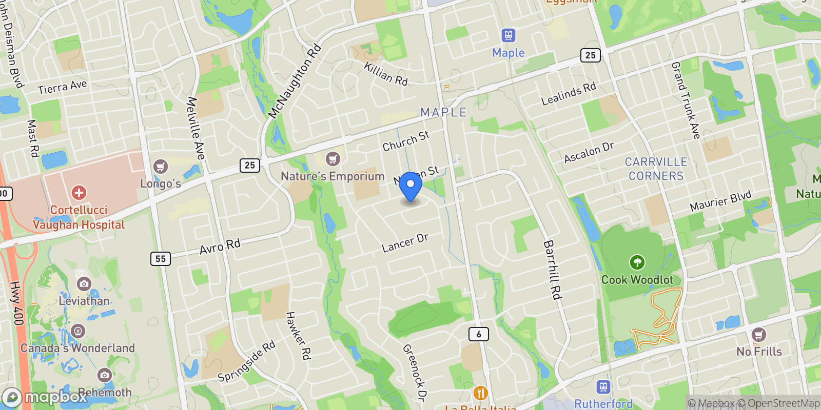 Map showing 10 Malaren Road, Vaughan, ON, L6A 1E5, CANADA, Vaughan, Ontario, Canada.