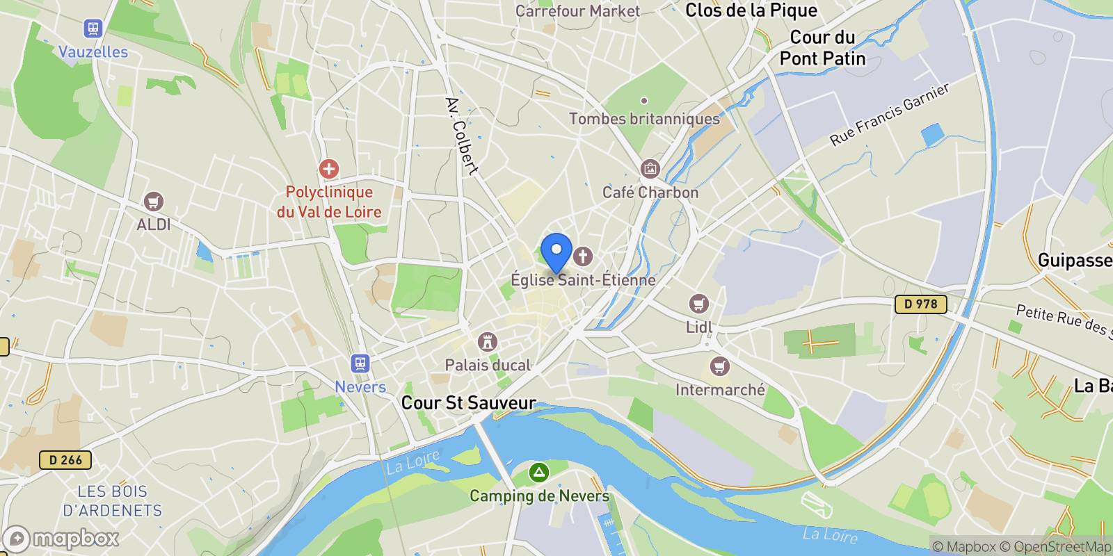 Map showing NEVERS, Nevers, Bourgogne-Franche-Comté, France.