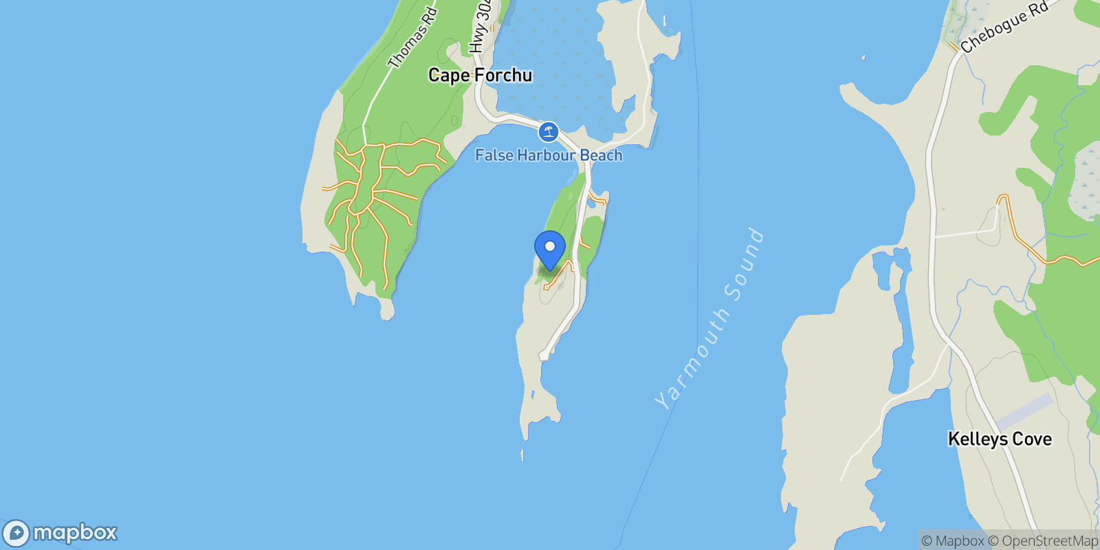 Map showing 1766 Highway 304, Cape Forchu, Nova Scotia, Canada.