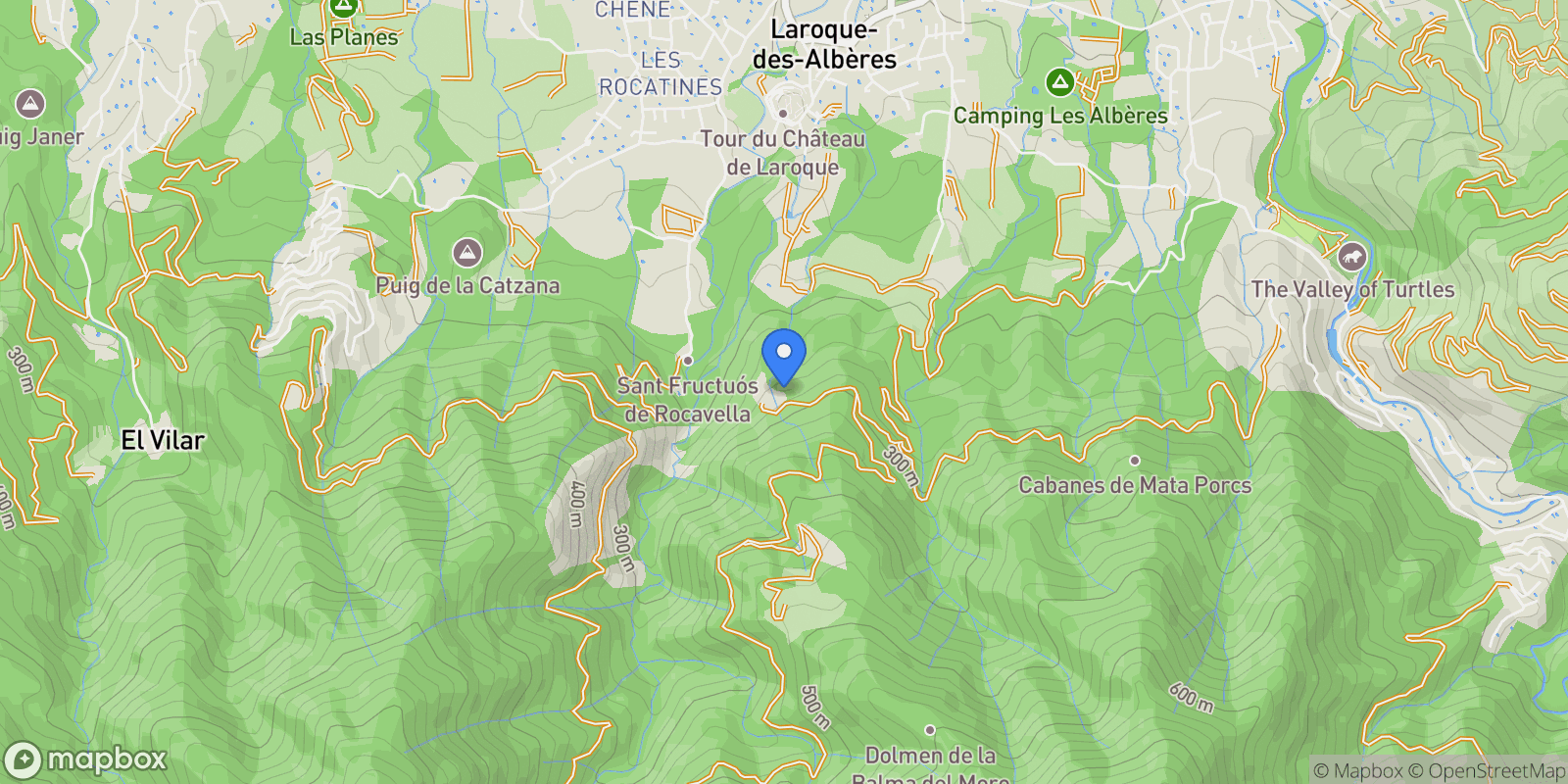 Map showing Laroque-des-Albères, Occitanie, France.