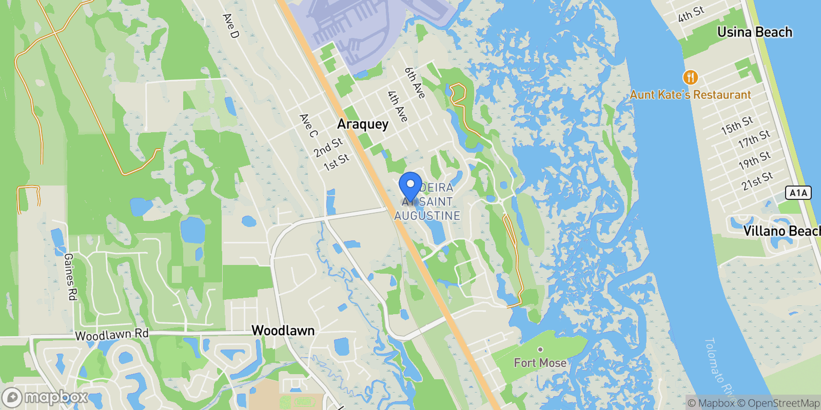 Map showing 272 Portada Dr , St Augustine, FL 32095, St. Augustine, Florida, United States.