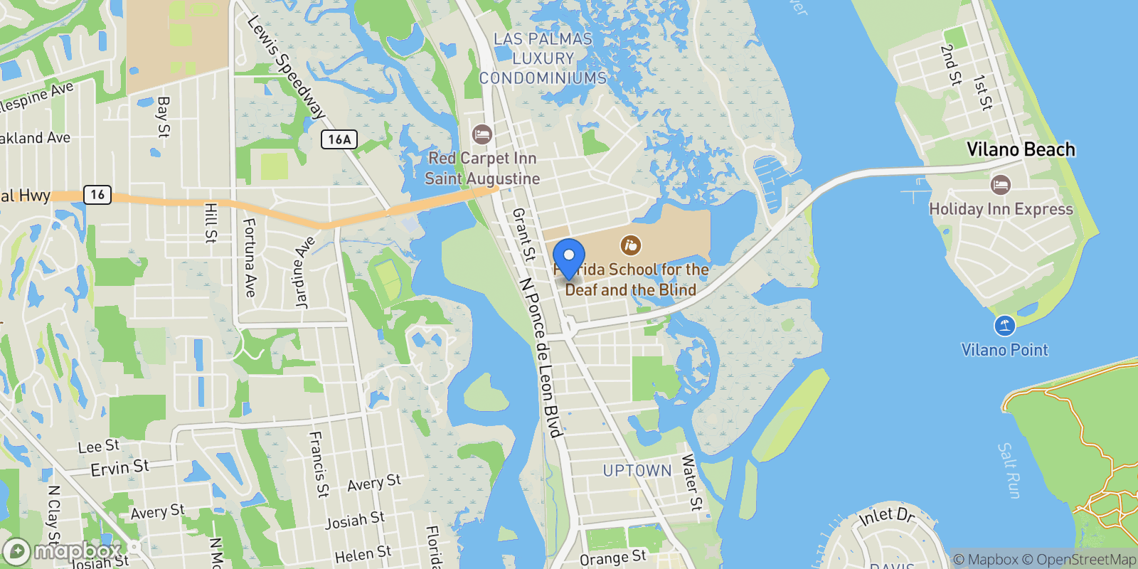Map showing 4 Milton St , St Augustine, FL 32084, St. Augustine, Florida, United States.