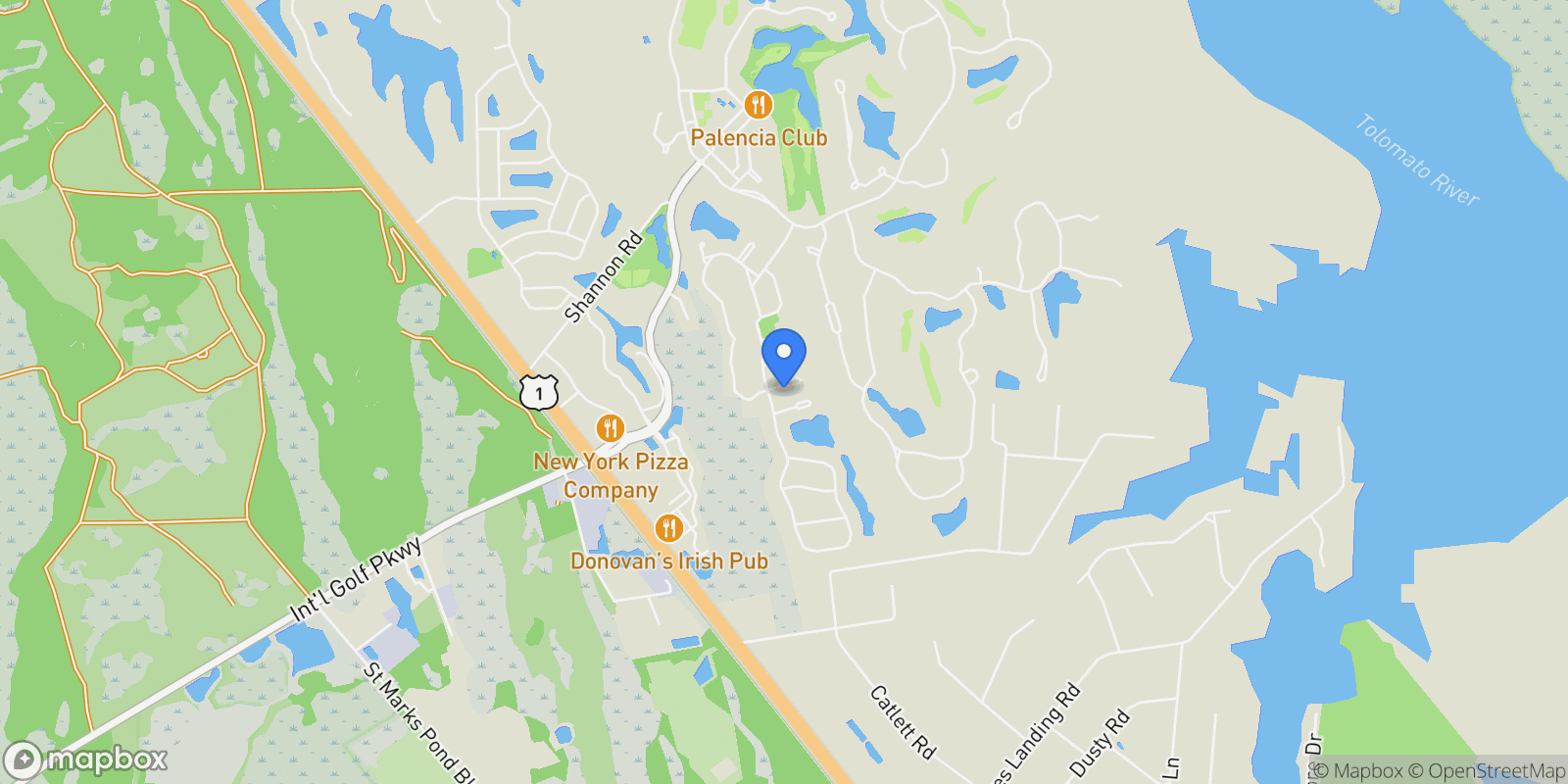 Map showing 709 Toria Lane , St. Augustine, FL 32095, St. Augustine, Florida, United States.