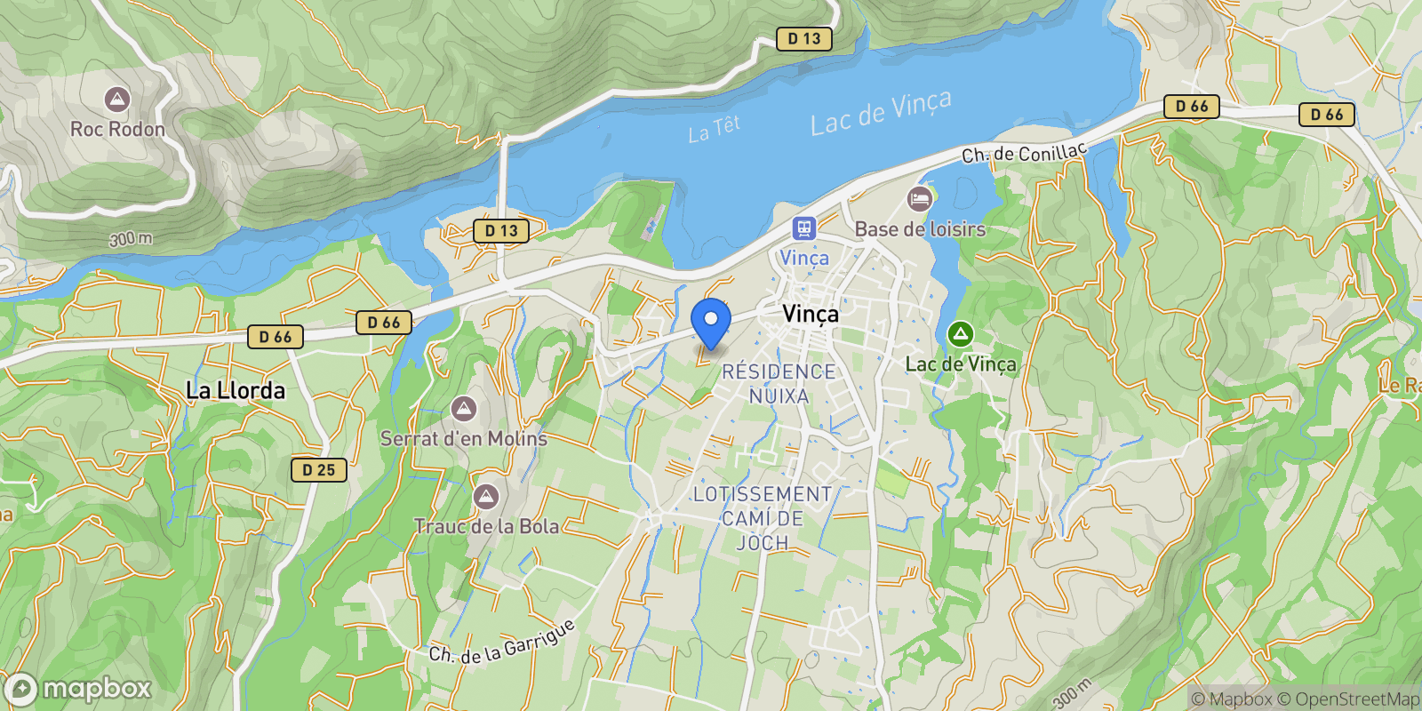 Map showing Vinça, Occitanie, France.